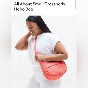 Athleta NWT All About Small Crossbody Hobo Bag in Mimosa Pink